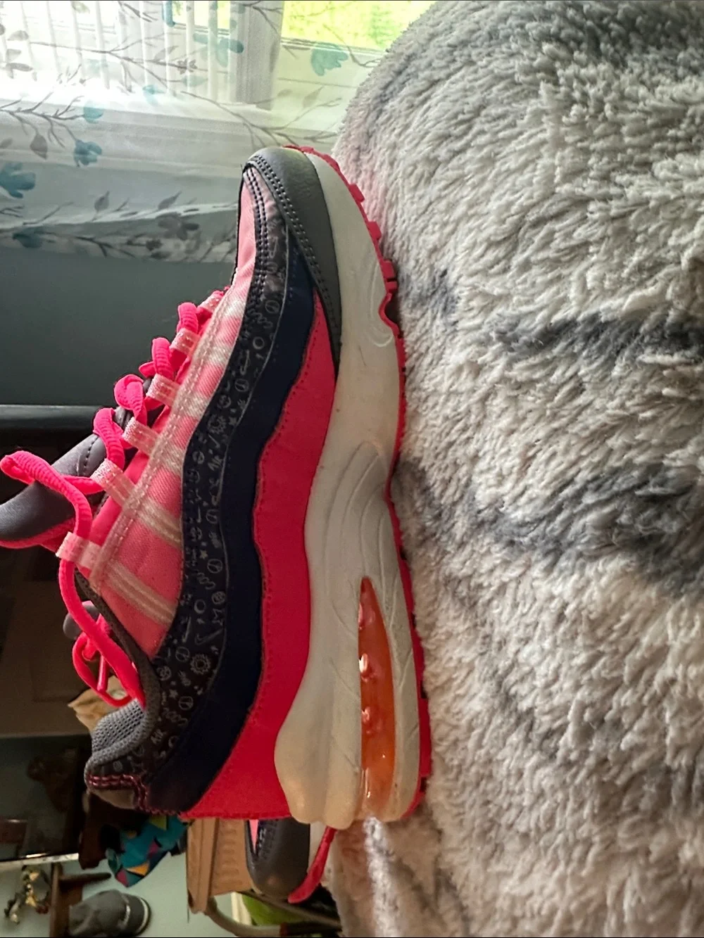 Nike Kids Hot Pink and Black Air Max Sneakers